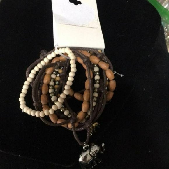 SO Rustic Wooden Stretch Adjustable Bracelet - Picture 3 of 6